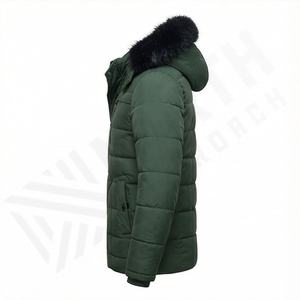 Veste parka pour homme, imperméable, chaude, à capuche, en polaire épaisse, manteau tendance, rembourré, décontracté, pour l'extérieur, vêtements d'hiver, isolé, thermique, ajusté - Product Image 3