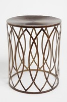 Table d'appoint marocaine Table basse ronde moderne en or vieilli Large plateau en verre miroir pour salon Fabricant en gros