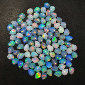 Cabochon de pierres précieuses d'améthyste AAA de haute qualité Opale de feu Welo éthiopienne naturelle et mélange d'opale blanche Lot certifié IGI - Product Image 2