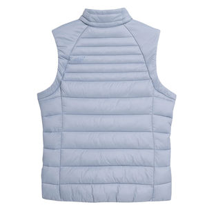 Gilet matelassé pour femme, coupe ajustée, ultra léger, décontracté, en toile, fermeture éclair, sans manches, imperméable, réversible, vêtements d'extérieur d'hiver, poches, OEM - Product Image 4