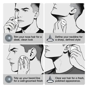 Recortadora de Vello Nasal 2 en 1 Recargable e Impermeable para Mujer, Cabezales Intercambiables de Aleación, Depiladora Facial, Alimentación USB - Product Image 4