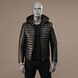 Chaqueta de Invierno 2024 para Hombre, Diseño Personalizado con Logotipo OEM, Chaqueta Acolchada con Capucha, Resistente al Viento, Talla Grande, 100% Poliéster, XS - Product Image 2