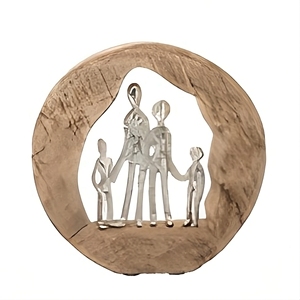 <b>Wood</b> <b>Circle</b> Metal Couples Dancing Decorative Ornament Shelf & Table Decor High Quality Material Bulk Quantity Price - Product Image 3