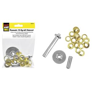 Juego de 15 Ojales para Ropa Easy Work con Paquete de Herramientas de Perforación de 3 Piezas, Tamaño 6 - Product Image 1