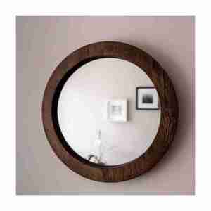 Espejos de pared decorativos con marco de madera redondo moderno hechos a mano en la India con nuevo diseño y calidad de exportación - Product Image 5