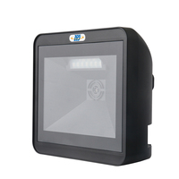 Lector de código QR de escritorio montado en la pared 1D 2D Escáner de código de barras omnidireccional USB RS232 para control de acceso Pago móvil
