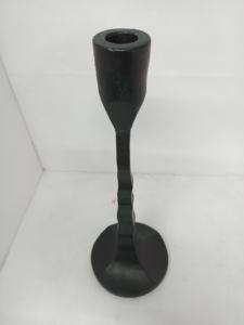 Tendance Noir Aluminium Bougeoir Titulaire Moderne Élégant Design De Noël Décoratif Éclairage Stand Maison Hôtel Table Top Utilisation - Product Image 2