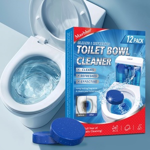 12 Pack Solid <strong>Toilet</strong> Cleaning <strong>Block</strong> Blue Bubble Lemon Scent Automatic Bathroom <strong>Toilet</strong> Tank <strong>Toilet</strong> Bowl Cleaner Tablets - Product Image 3
