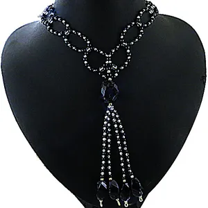 Collier tendance et classique pour femme, plaqué or noir, avec perles, prêt à offrir, chaînes en acier inoxydable religieuses et en forme de chiffres - Product Image 2