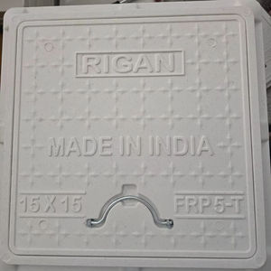 Tapa de Alcantarilla de FRP, Material BMC SMC, Antirrobo, Resistente a la Corrosión, Negra, Cuadrada, 24x24, Ecológica, Impermeable - Product Image 1