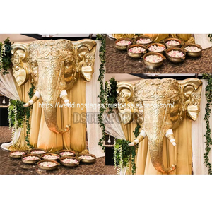 Novedad Fabulosa: Paneles 3D para Puerta de Boda del Sur de la India, Estatuas de Elefantes de Fibra de Vidrio de Tendencia, Entrada de Bienvenida Elegante - Product Image 6
