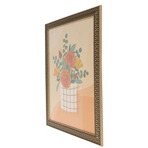 Cadre photo en métal antique avec surface oxydée et design floral détaillé parfait pour les décors traditionnels - Product Image 4