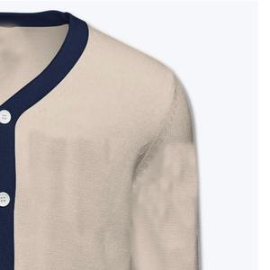 Femmes brodé grec Logo Chenille Cardigan col en v goutte avant Letterman pull motif bouton décor automne hiver saisons - Product Image 4