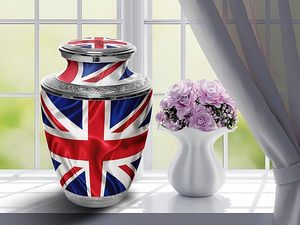 Handmade Mosaic Aluminium and Glass Cremation <b>Urn</b> <b>Large</b> Adult Size Burial Hand Applied Individual Tiles Unique for Funerals - Product Image 4