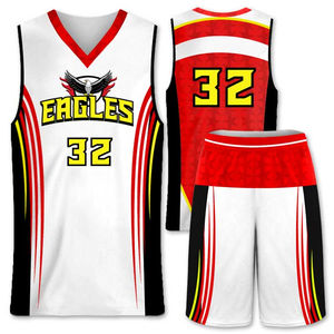 Conjuntos de Baloncesto Unisex con Cuello en V y Costuras Planas 2026, Color Degradado Sublimado, Tela 100% Poliéster, Uniforme de Baloncesto - Product Image 5