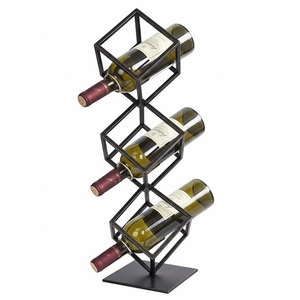 Eco Friendly Wrought Iron Metal <b>Wine</b> <b>Rack</b> Black Finished Vintage Multifunction Tabletop Organizer Home Dining Room Bar Beverage - Product Image 5