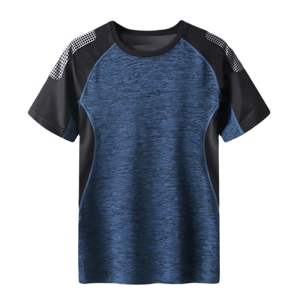 Camiseta de Punto de Algodón 100% para Hombre de Primera Calidad, Impresión de Logotipo Personalizado en la Parte Delantera, Cuello Redondo, Corte Regular Informal, Mangas Cortas, Lisa, de Secado Rápido - Product Image 1