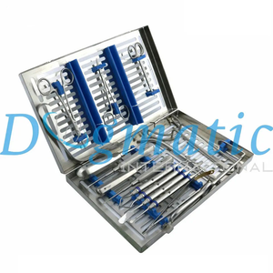 Kit de Implantes Dentales Quirúrgicos de Acero Inoxidable Reutilizable de 17 Piezas Dogmatic International, Instrumentos de Cirugía Oral Manuales, Casete, CE - Product Image 2