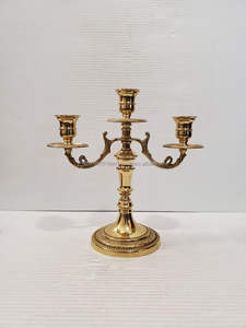 Candélabre en laiton de luxe pour la décoration de mariage et de fête en laiton bougeoirs à 3 bras candélabres centre de table - Product Image 2