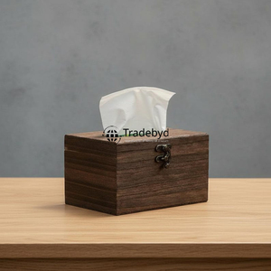 Natural Wooden Eco-Friendly <b>Floral</b> Pattern Engraved Premium Handmade Fashionable Tissue <b>Box</b> & Holder Home Decor Tradebyd - Product Image 1