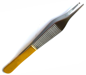 T/C ADSON TISSUE KOCHER FORCEPS 1x2 dientes marrones dentados con insertos de carburo de tungsteno - Product Image 6