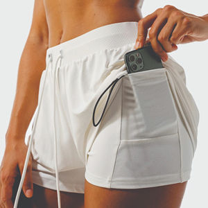 2 en 1 Gym Wear Tennis Shorts Femmes Workout Short Running Sports Shorts avec poche intérieure pour téléphone Compression Gym Shorts Femmes - Product Image 4