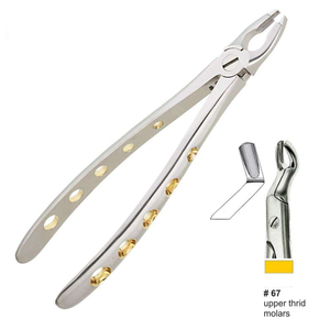 Forceps d'extraction troisième molaire supérieure #67 Instruments de laboratoire dentaire orthodontique en acier inoxydable en gros - Product Image 1