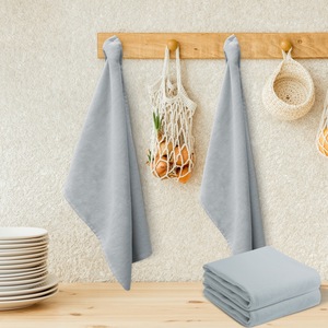 Ensemble de serviettes éponge unilatérales 100% coton plat en bambou tissé à carreaux conçu sur mesure pour un usage commercial domestique pour les serviettes de cuisine - Product Image 1