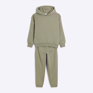 Ensemble sweat-shirt à capuche et pantalon de survêtement d'hiver pour hommes en coton biologique avec logo personnalisé et couleur High Street Vintage Style Sweatsuit - Product Image 4