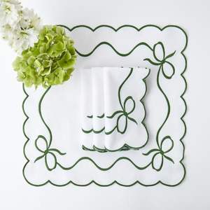 Pure handmade <b>linen</b> table <b>placemats</b> embroidered work that enhances your dining experience with timeless craftsmanship beauty - Product Image 3