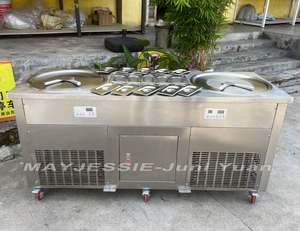 מכונת גלידה רכה מסחרית, מכונת יוגורט קפוא, ניקוי אוטומטי, משאבת אוויר, שולחנית, 2+1 טעמים, צג LED - Product Image 2