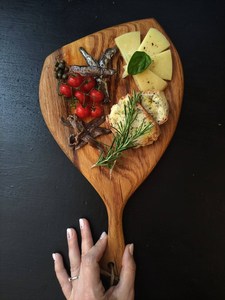 Handmade Wooden Serving Pizza Cheese <b>Snack</b> Board for Food Serving Breakfast Food <b>bar</b> Home Kitchen Decor Wedding Gifts Restaurant - Product Image 2