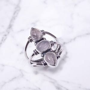 Anillos de diseñador de piedras preciosas, joyería hecha a mano única de Plata de Ley 925, diseño de anillo para mujer, joyería al por mayor de calidad fina - Product Image 3