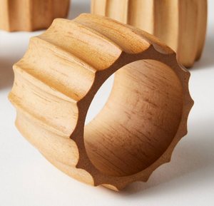 Rond de serviette de table décoratif de cuisine porte-ronds de serviette en bois fabriqués à la main porte-serviettes marron le plus précieux - Product Image 4