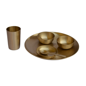 Ensemble de plateaux en laiton avec bol et verre, meilleurs accessoires de cuisine, vaisselle, prix de gros pour la maison, mariage, restaurant, design - Product Image 1