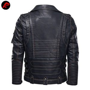 2023 New <b>Model</b> Wholesale Customized Leather Jacket Men <b>Motorbike</b> Jacket All Size Available - Product Image 5