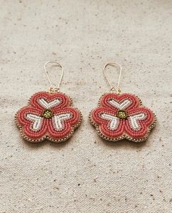 Oorbellen Boho étnico Mujer pendientes hechos a mano flor tejida cuentas de cristal trébol geométrico pendientes colgantes perla Aleación de moda - Product Image 2