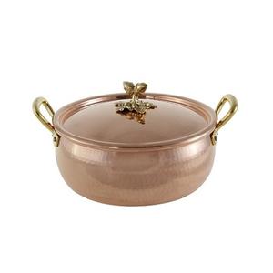 Olla de Cocina Hecha a Mano de Cobre Martillado con la Más Alta Calidad, Olla Redonda para Servir Alimentos del Mejor Exportador de la India - Product Image 5