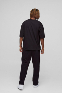 OEM de gran tamaño de cuello redondo de los hombres 100% de algodón al por mayor en blanco sólido transpirable hombro caído Unisex gráfico suelto camiseta para hombres - Product Image 2