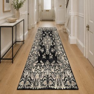 พรมเชนิลล์ลายโบฮีเมียนเปอร์เซียสีเทาชาร์โคล รุ่น LXDP-0277 จาก RUGS DEPOT สำหรับขายส่ง ซักเครื่องได้ ไม่ลื่น - Product Image 5