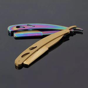 Maquinilla de afeitar de peluquero plegable desechable de alta calidad profesional de una sola hoja para hombres afeitado en húmedo cara cuerpo depilación diferente - Product Image 6