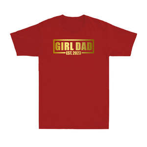 High Quality Silk Screen Printing Tshirt Girl <b>Dad</b> Est 2023 <b>to</b> <b>Be</b> Gifts New Daddy Gift Golden Print Men's T-Shirt - Product Image 5