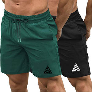 Pantalones cortos para correr para hombre, pantalones cortos deportivos con bolsillos y cremallera, Focus Olive - Product Image 2