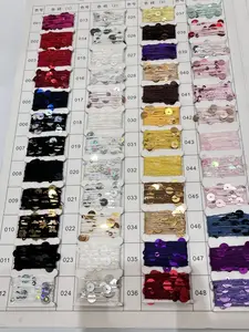 Prêt à expédier fil à paillettes 3MM 6MM 50 grammes 115 mètre 55% coton sequin paillette fil crochet fil pour sac vêtements à tricoter