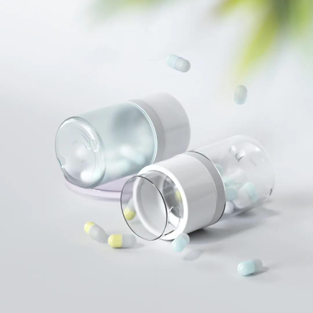 Nouveau design Portable voyage petit organisateur de pilules bouteille sortie cachée mini bouteille de médicaments à l'épreuve des enfants