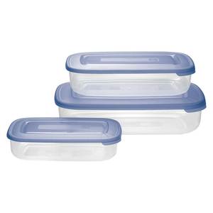 Juego de 3 Recipientes para Almacenamiento de Alimentos Tontarelli, 930 ml, 1.9 y 3.0 Litros, FAMILY FOOD, Azul, 904057271G - Product Image 1