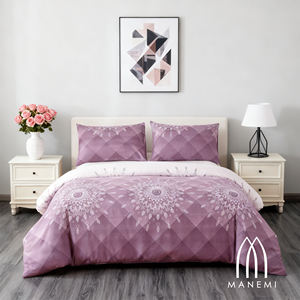 Juego de Funda Nórdica con Cierre y Funda de Almohada, 100% Poliéster Tejido, Diseño Geométrico Moderno, Suave y Transpirable para un Sueño Reparador, Uso Doméstico - Product Image 2