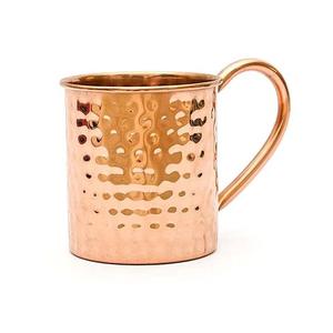 100% tasse en cuivre pur avec poignée pour la maison tasse à boire en métal de taille personnalisée avec vernis et laque alimentaire pour le bureau - Product Image 1