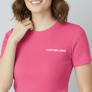 Camiseta Antipelusas para Mujer, Mezcla de Algodón, con Manga Corta, Tejido Transpirable de Alta Calidad OEM - Precios al por Mayor - Product Image 3