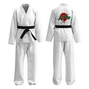 Uniformes de Karate Unisex de algodón 100 en trajes de Karate de lucha de artes marciales de dos piezas en Color blanco para adultos - Product Image 6